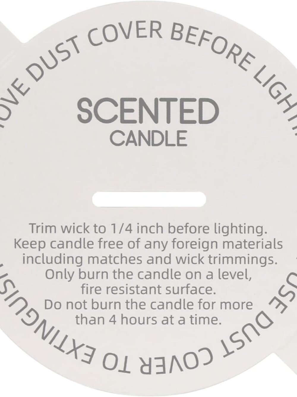Candle Dust Covers, 160pcs Printed White Matte Candle Dust Lid with Pull Tab for